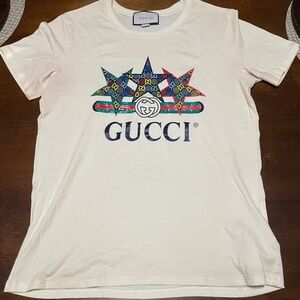 Gucci 3 Star Logo Tshirt Large